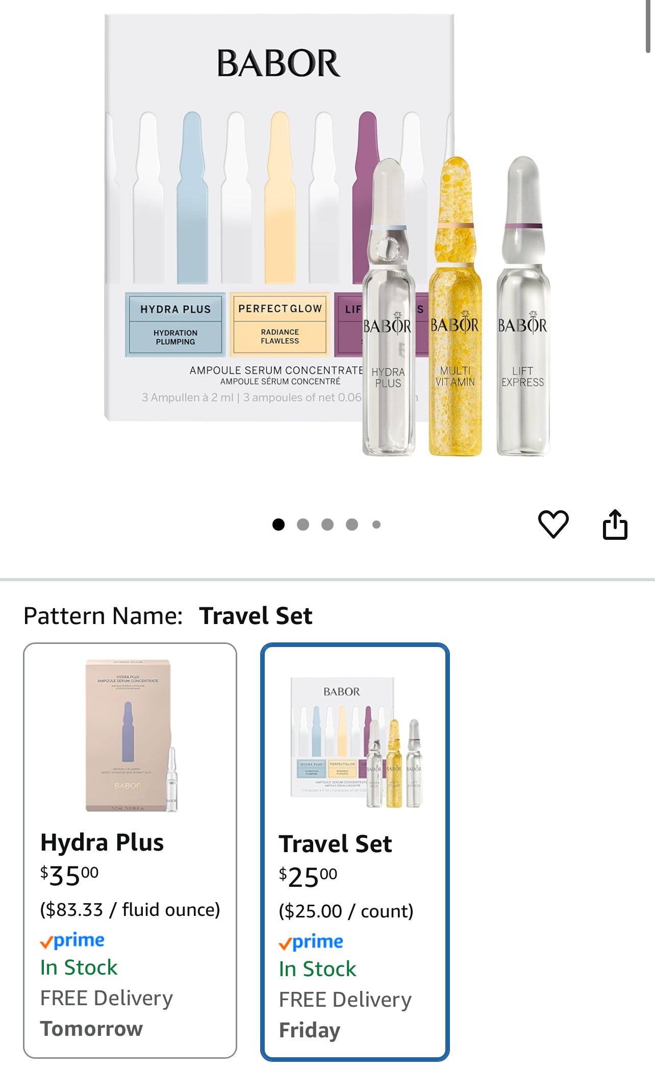 Babor 3 ampule Travel Set