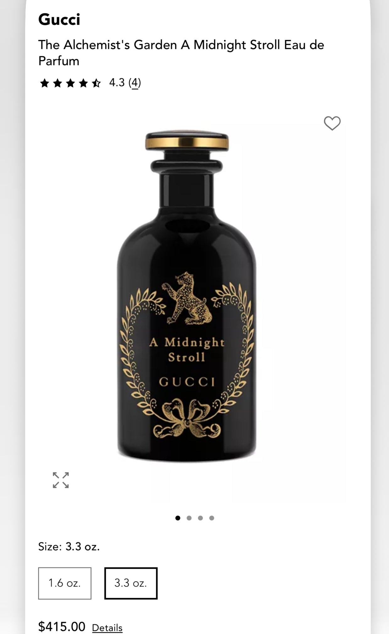 Gucci The Alchemist Garden- A Midnight Stroll 1.5 ml Parfum Sampler