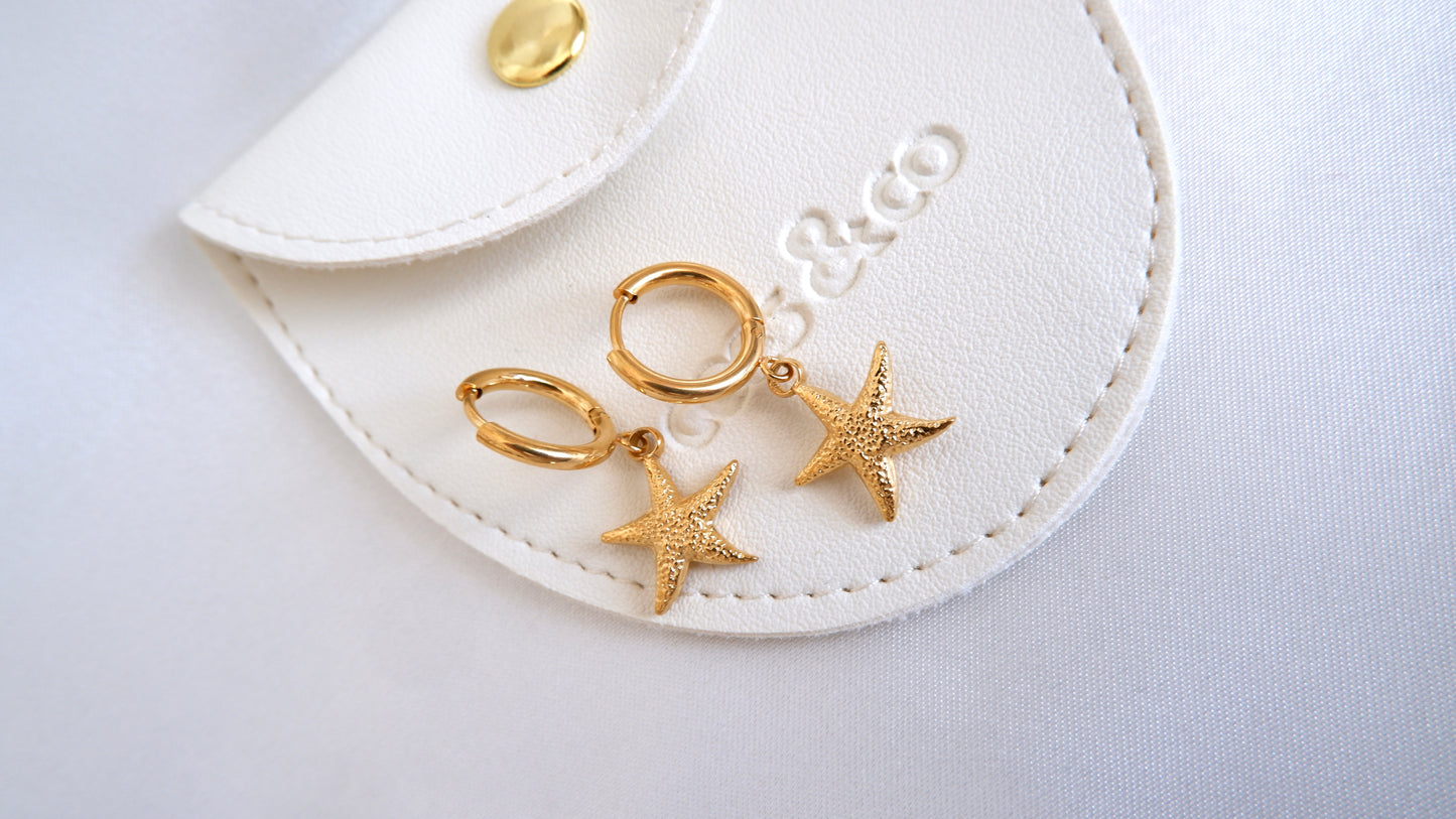 Starfish Hoop Earrings