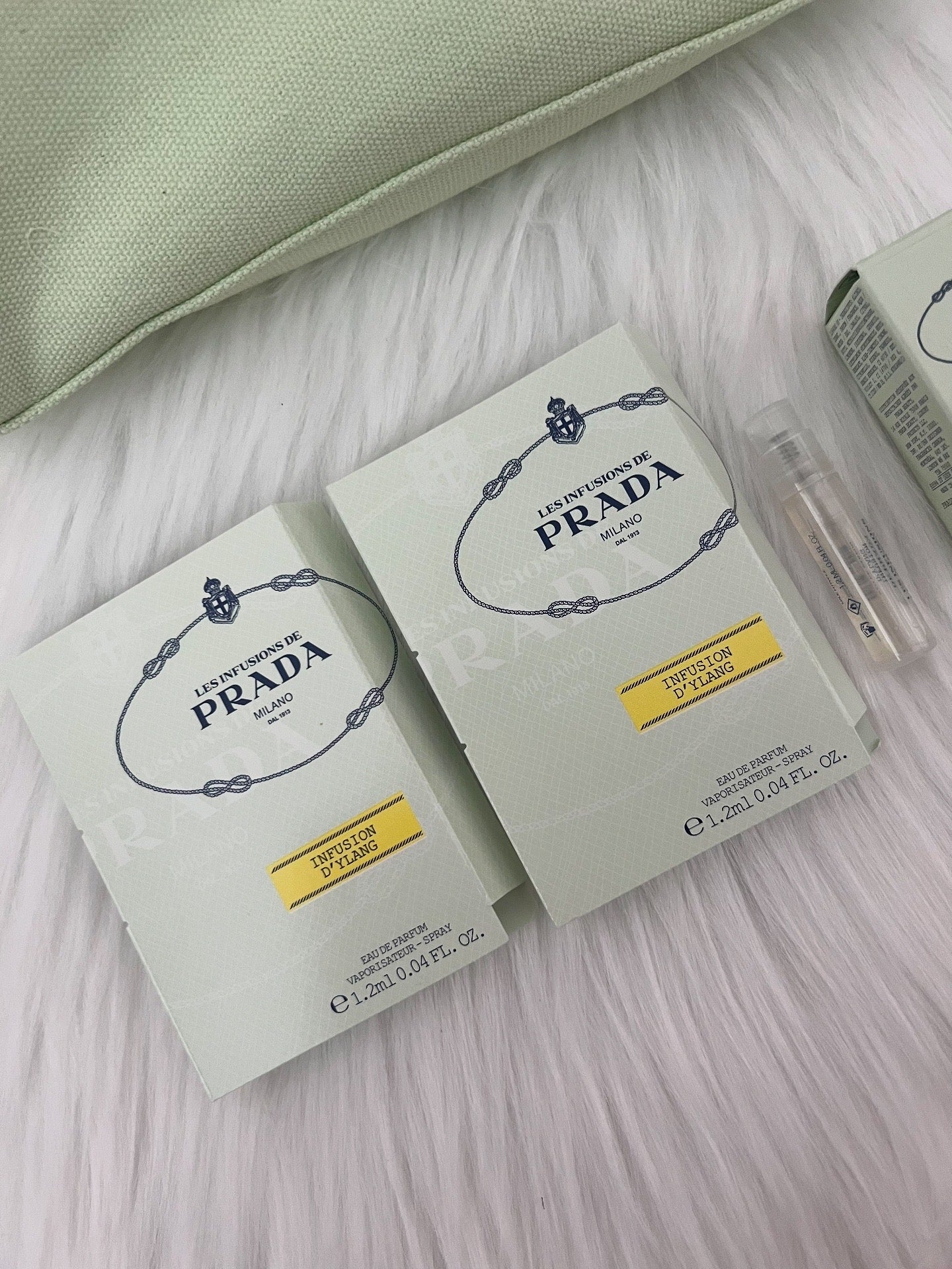 Prada Gift Set: Pouch, Mini Perfume, and Sampler Perfumes