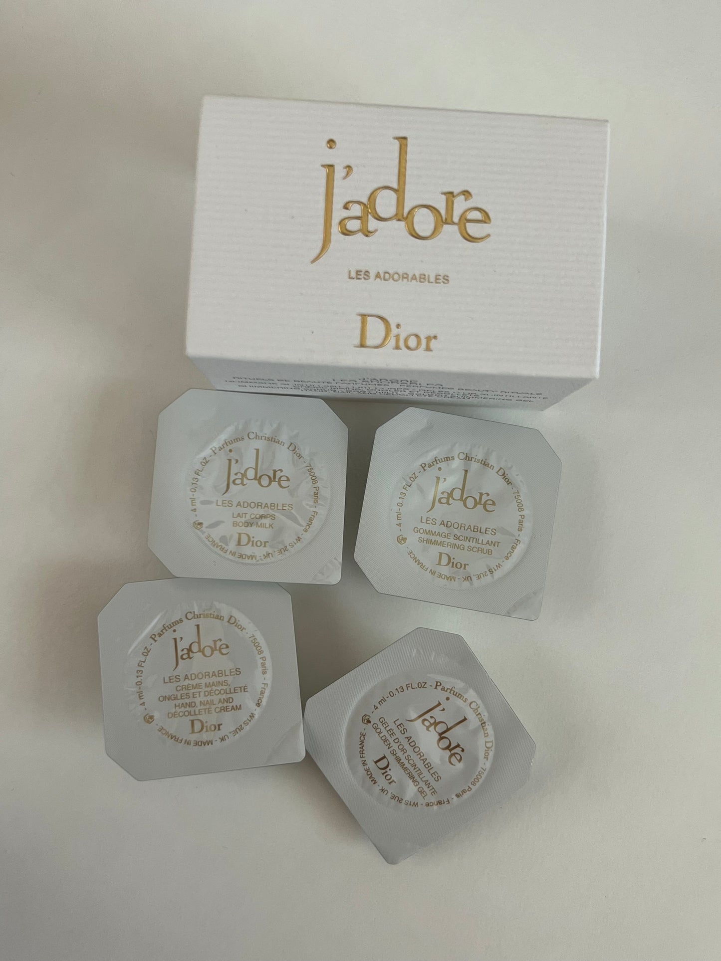 Dior J’adore Les Adorables Skincare Sampler Set (1 set-4pcs sampler)