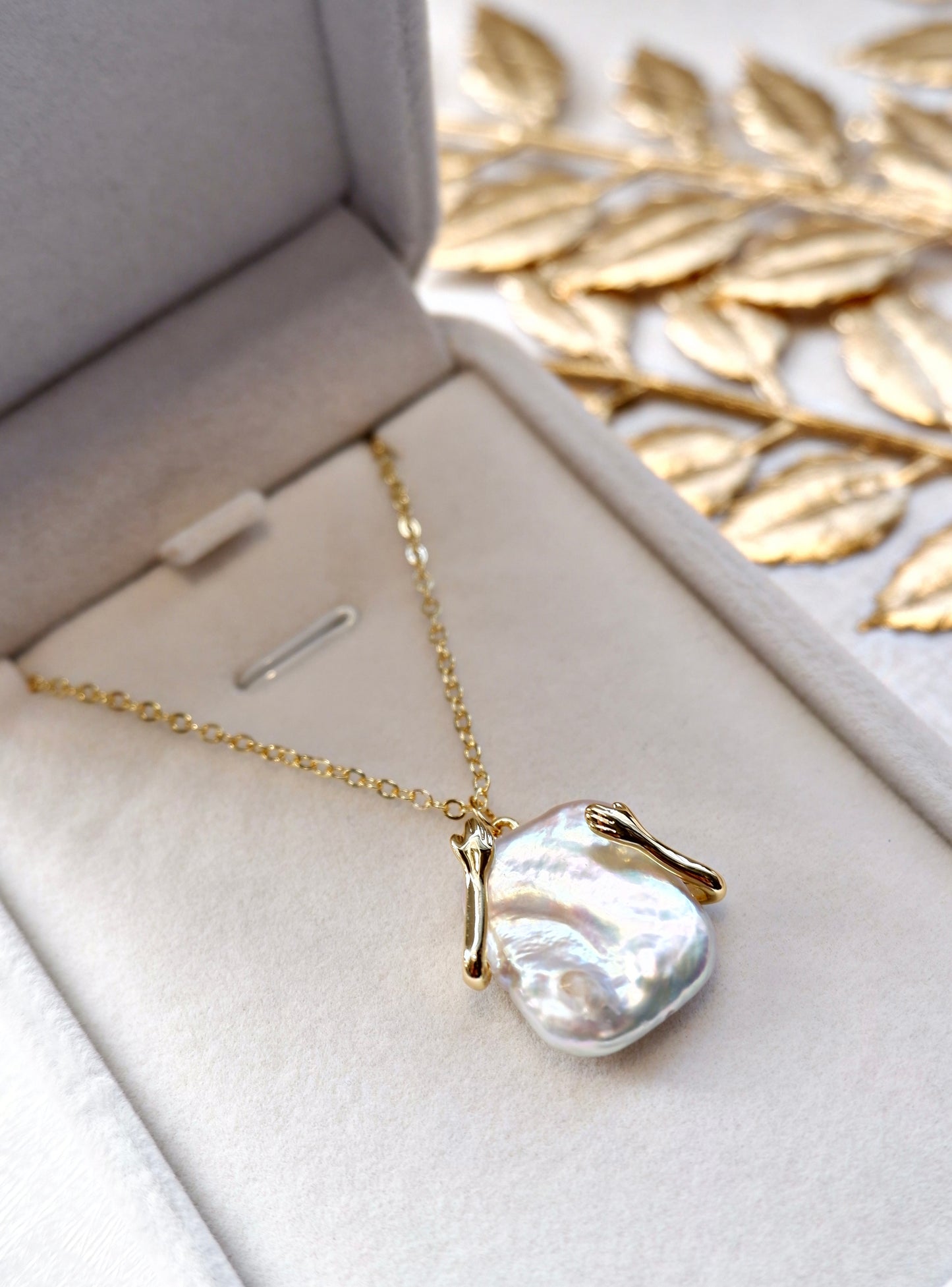Pearl in Hand Necklace