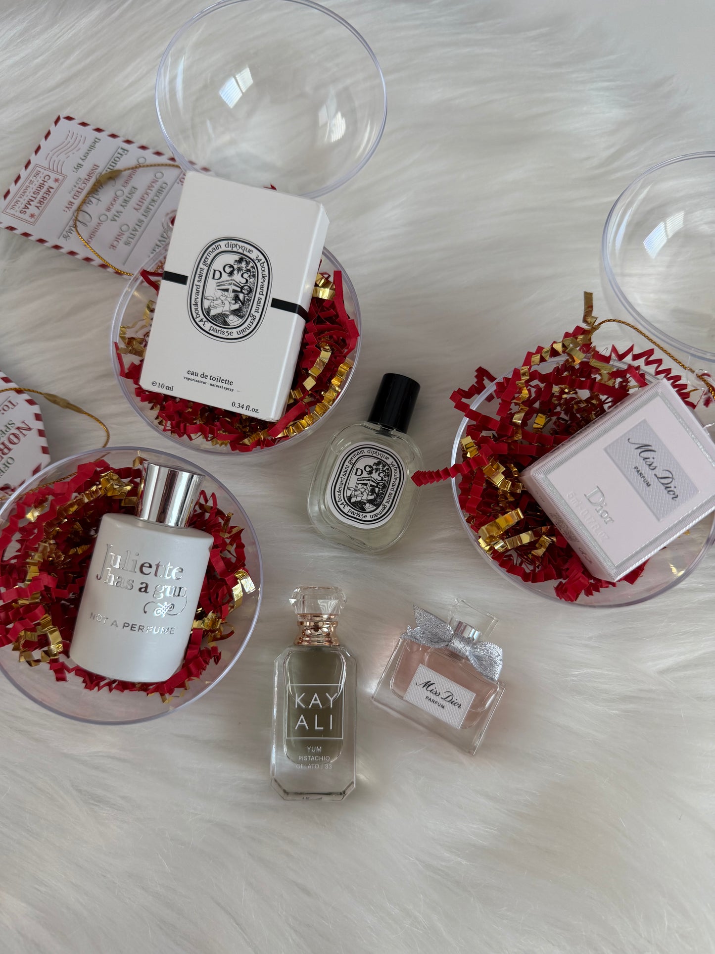 Mini Perfume Christmas Ornaments