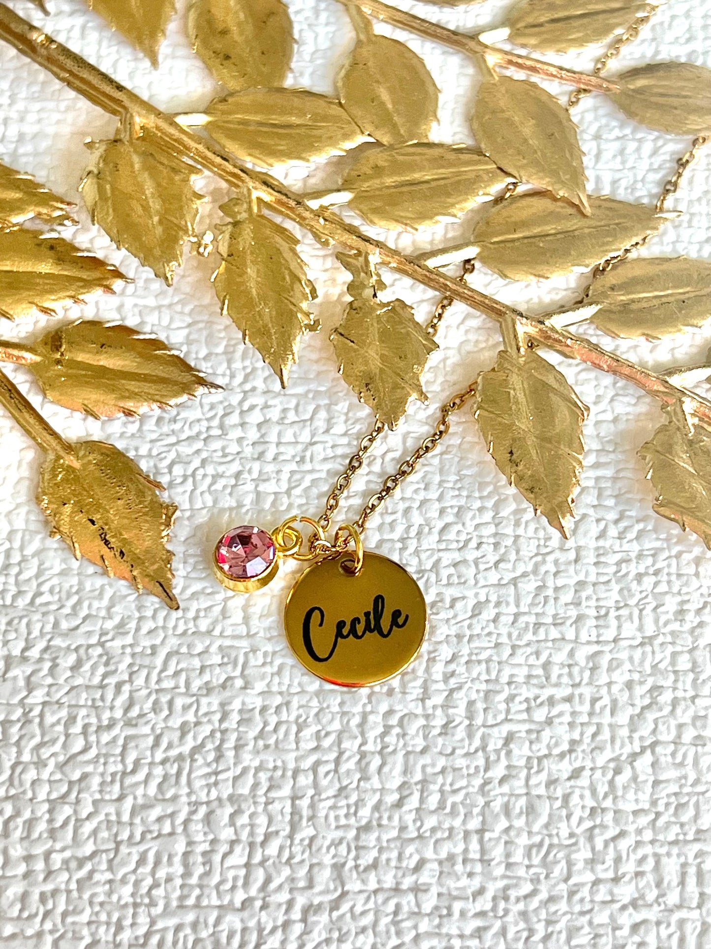 Personalized Name Necklace with Birthstone