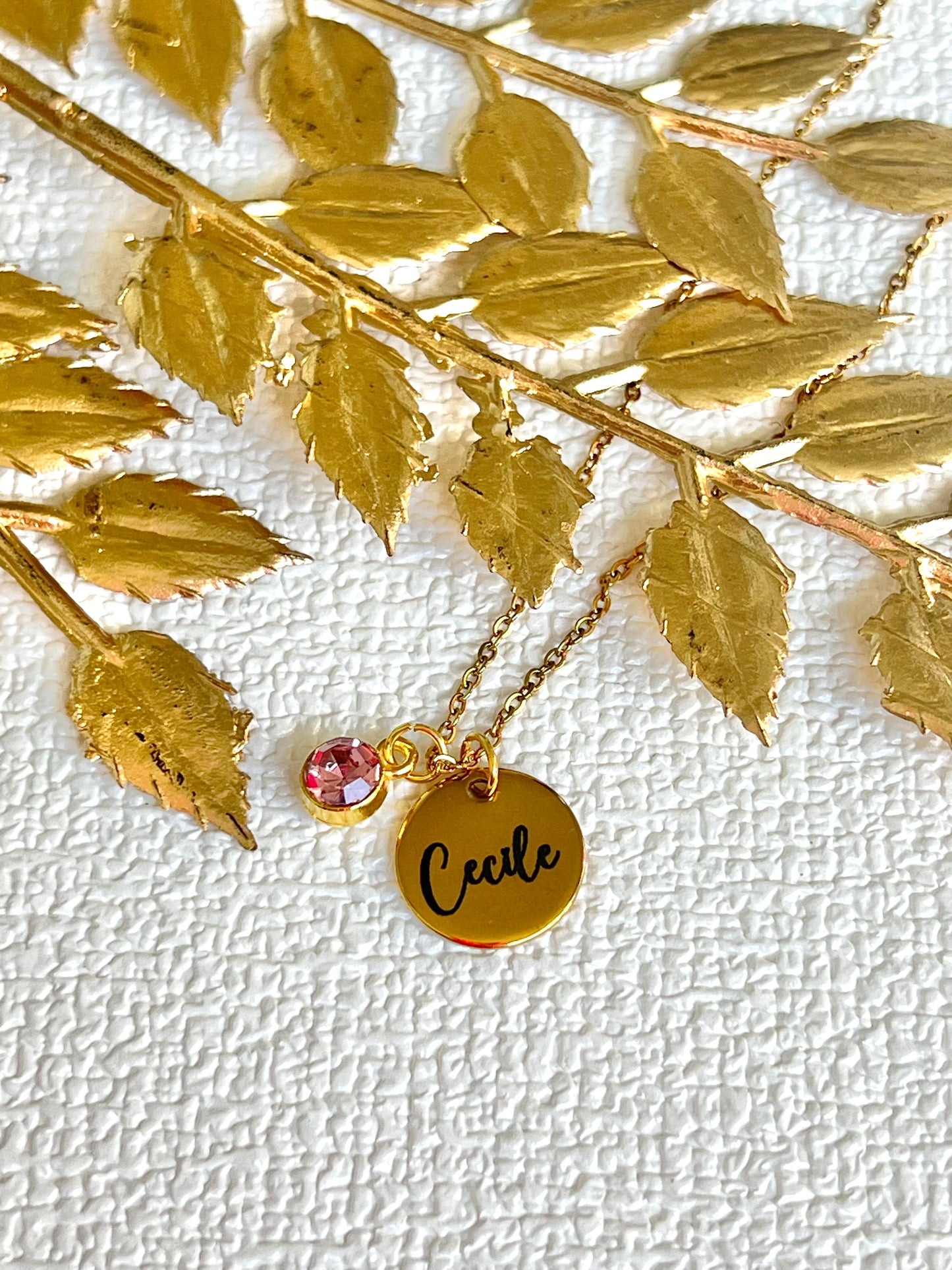 Personalized Name Necklace with Birthstone