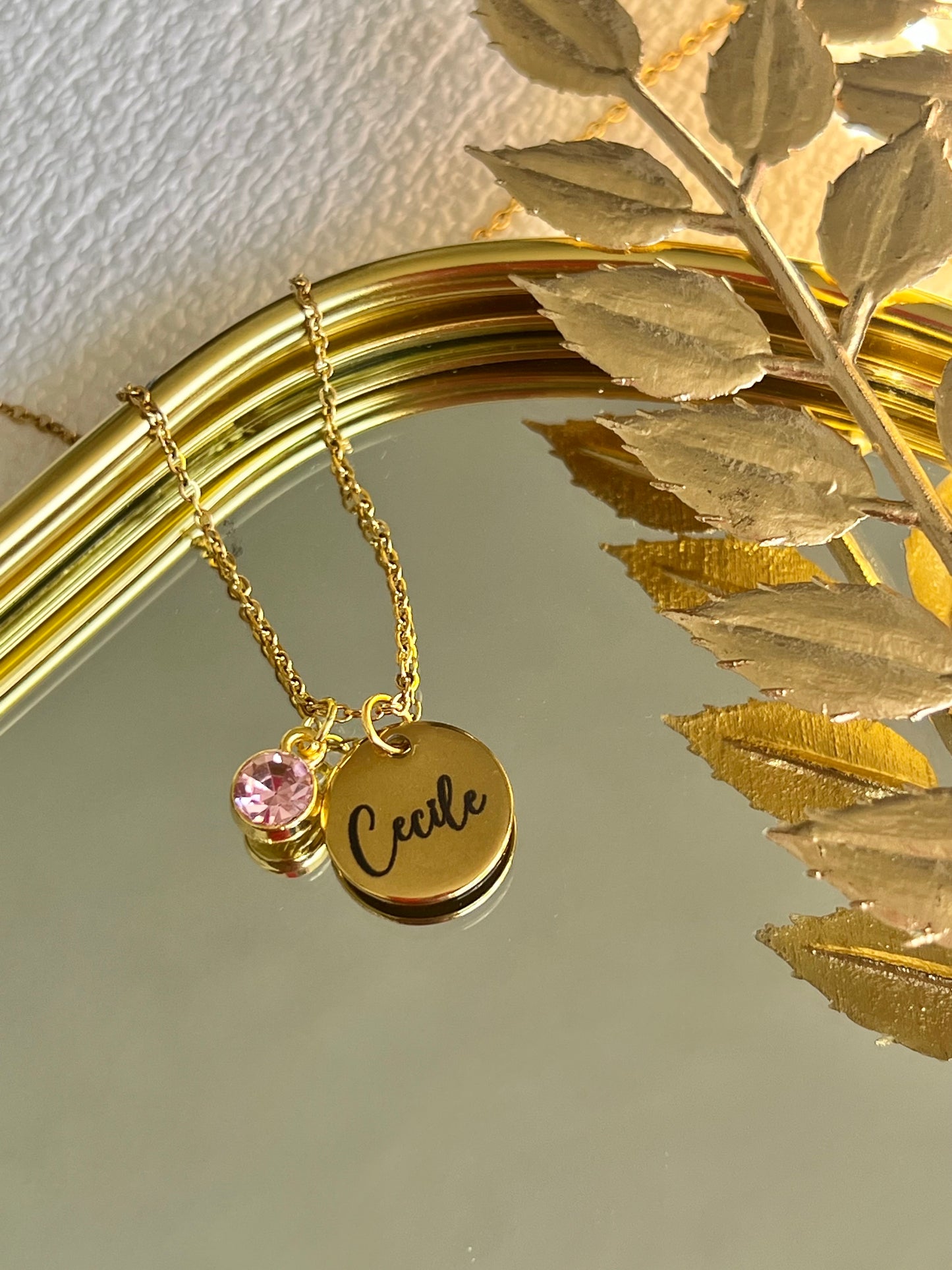 Personalized Name Necklace with Birthstone