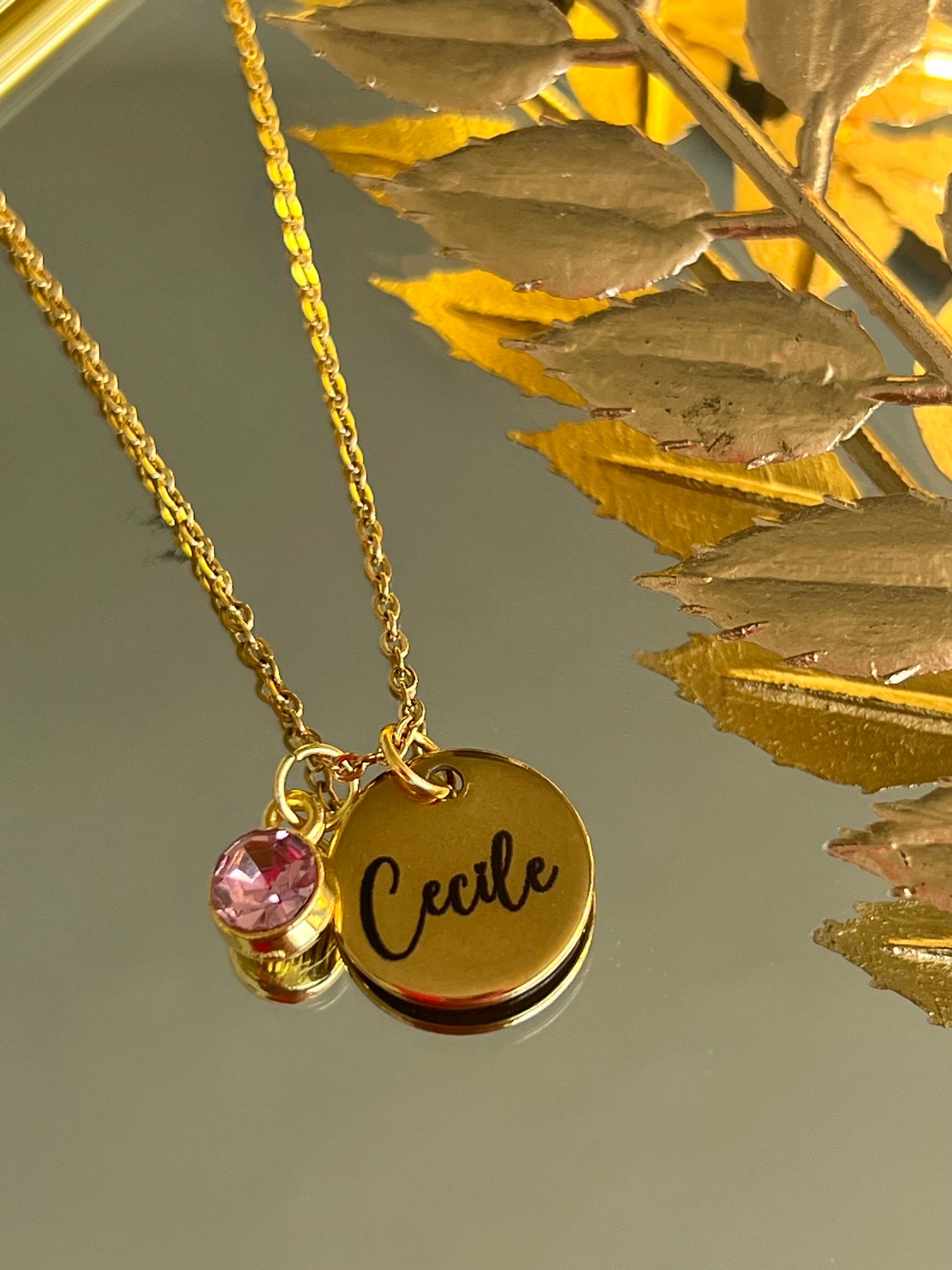 Personalized Name Necklace with Birthstone