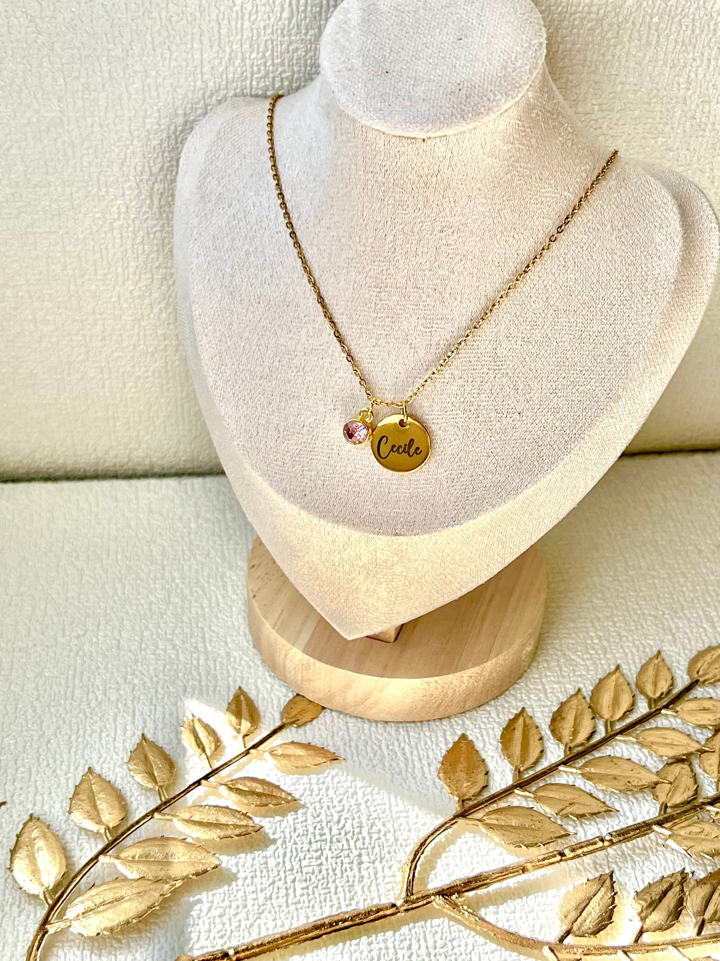 Personalized Name Necklace with Birthstone