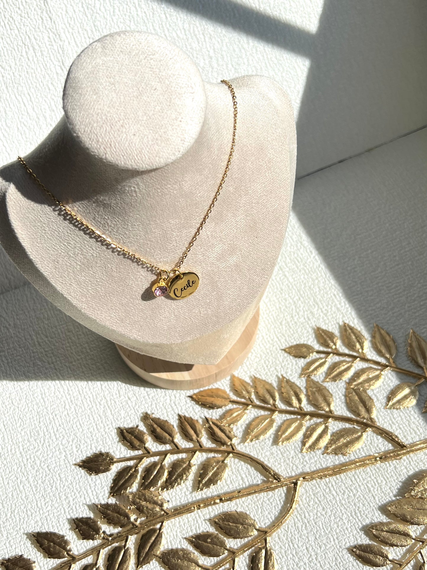 Personalized Name Necklace with Birthstone