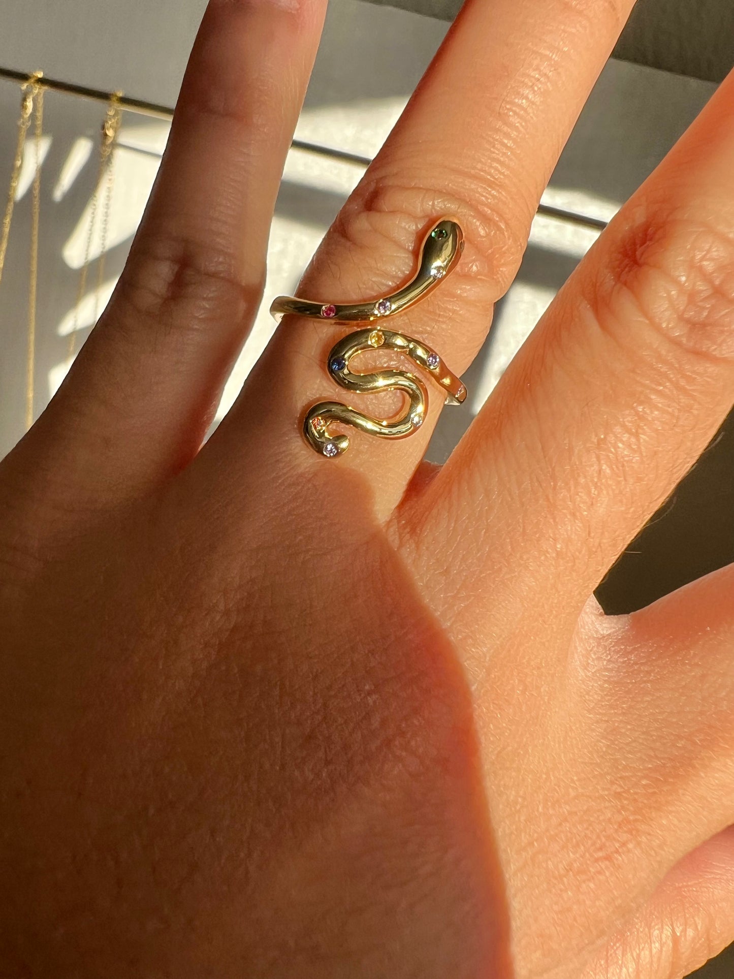 Rainbow Serpent Ring