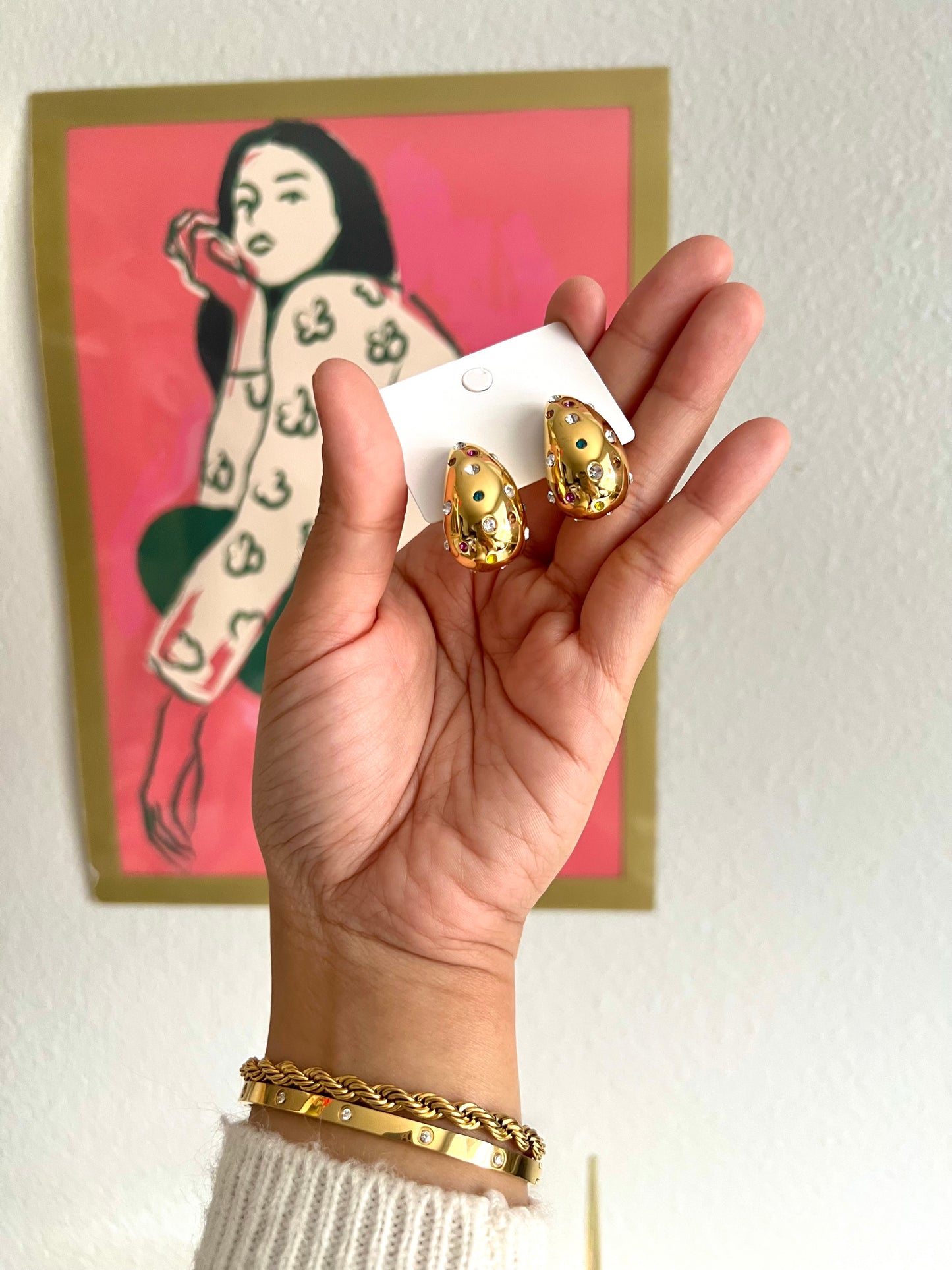 Rainbow Waterdrop Earrings