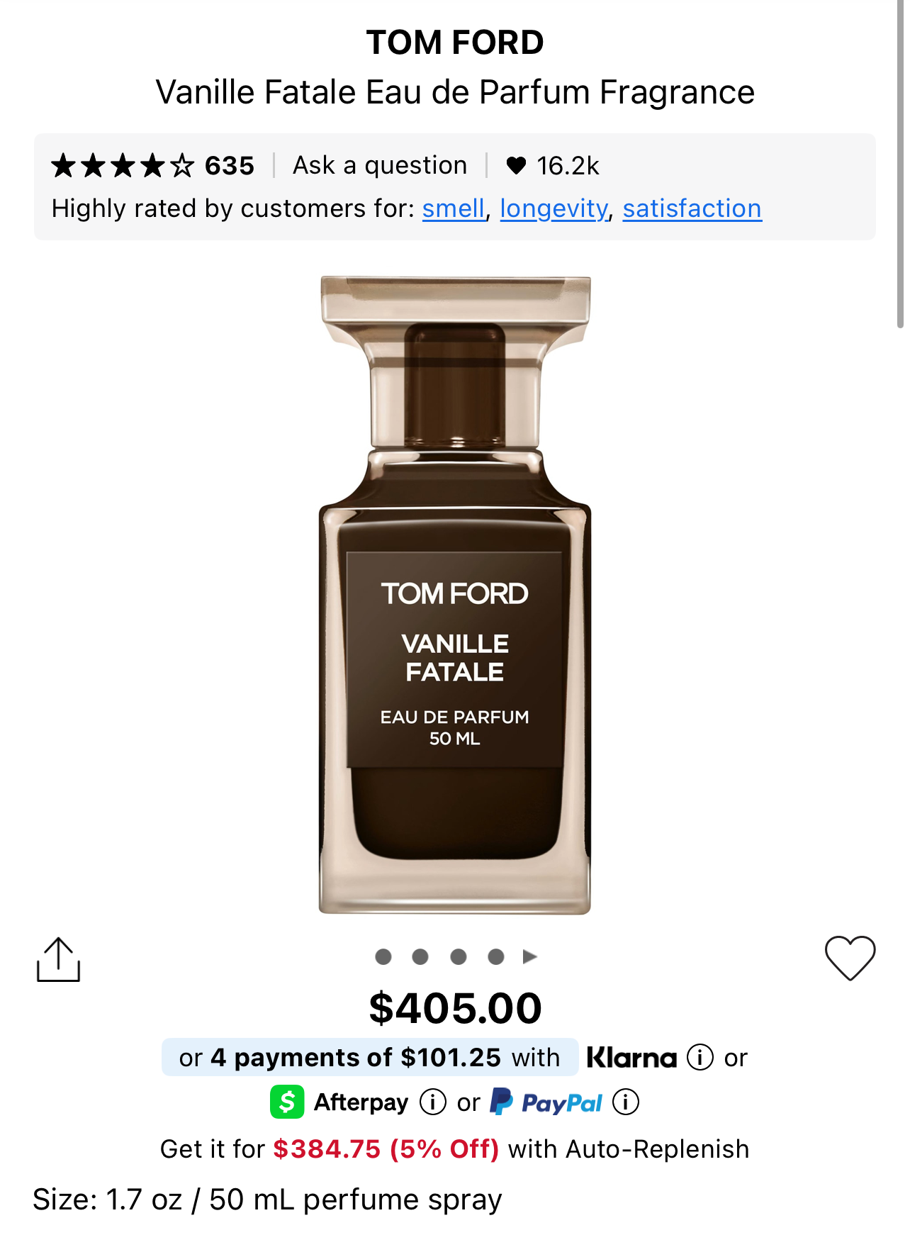 Tom Ford Vanille Fatale 2ml Parfum Sampler