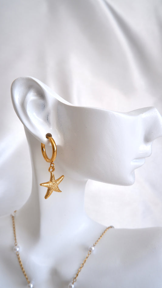 Starfish Hoop Earrings