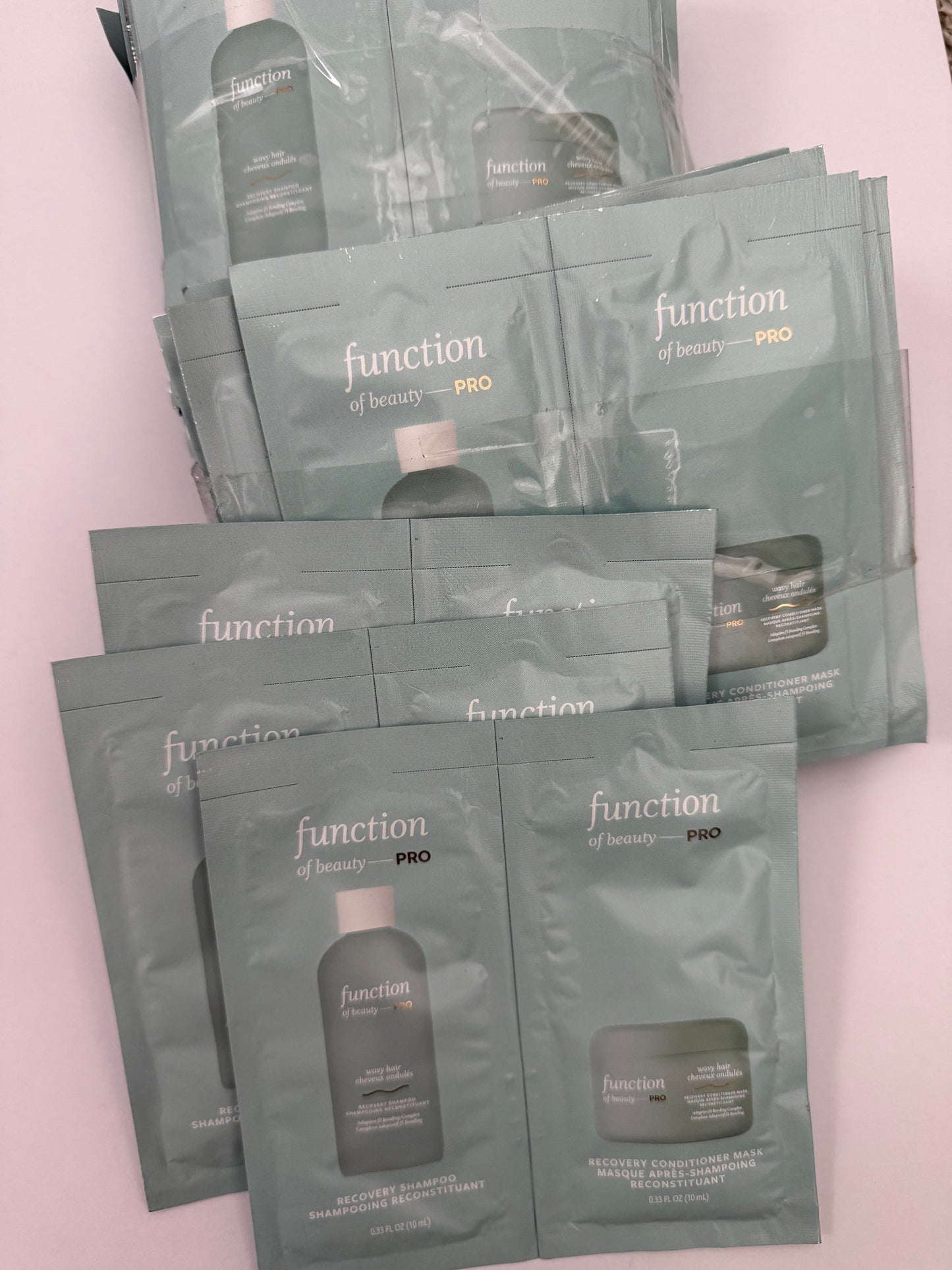 30pcs x function of beauty pro - Recovery Shampoo & Conditioner Mask Duo Sachets