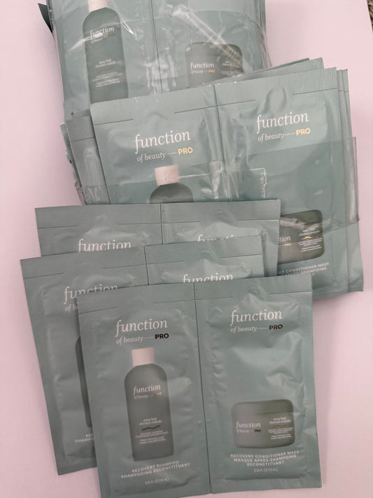 30pcs x function of beauty pro - Recovery Shampoo & Conditioner Mask Duo Sachets