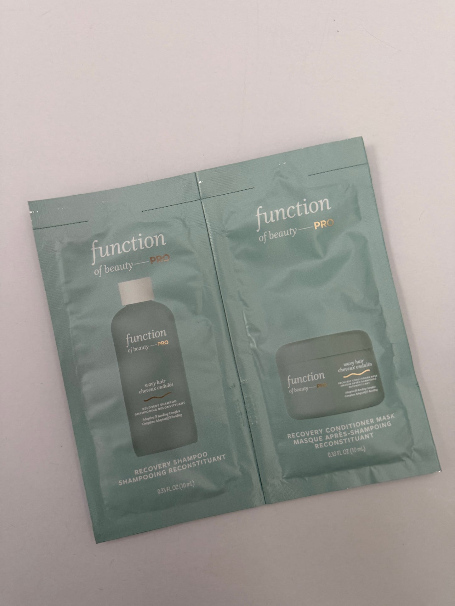 30pcs x function of beauty pro - Recovery Shampoo & Conditioner Mask Duo Sachets