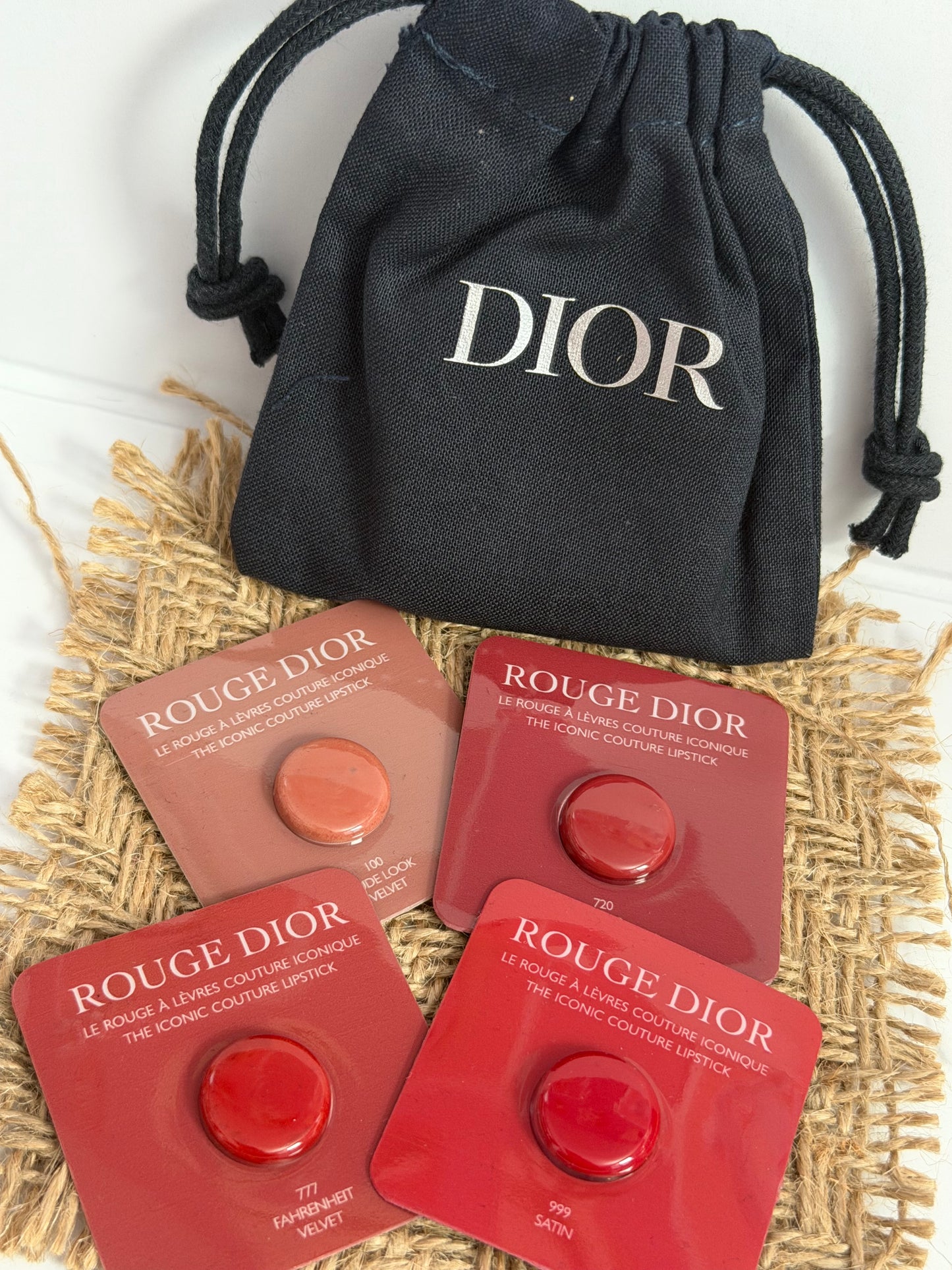 Dior Rouge Dior Lipstick Samplers with Dior Mini Pouch- 1set, New