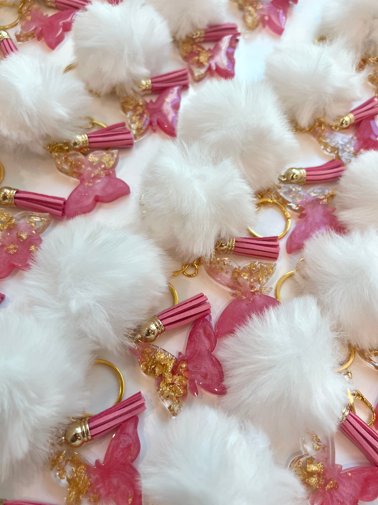 Pink Butterfly Keychain