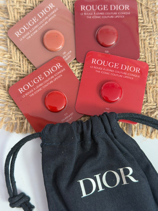 Dior Rouge Dior Lipstick Samplers with Dior Mini Pouch- 1set, New
