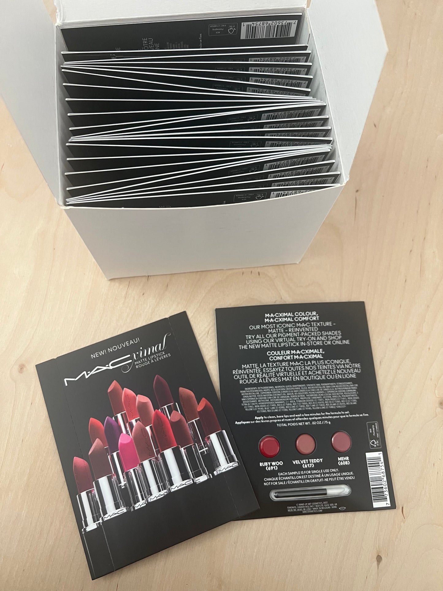 Mac Sample Cards 100 UNITS