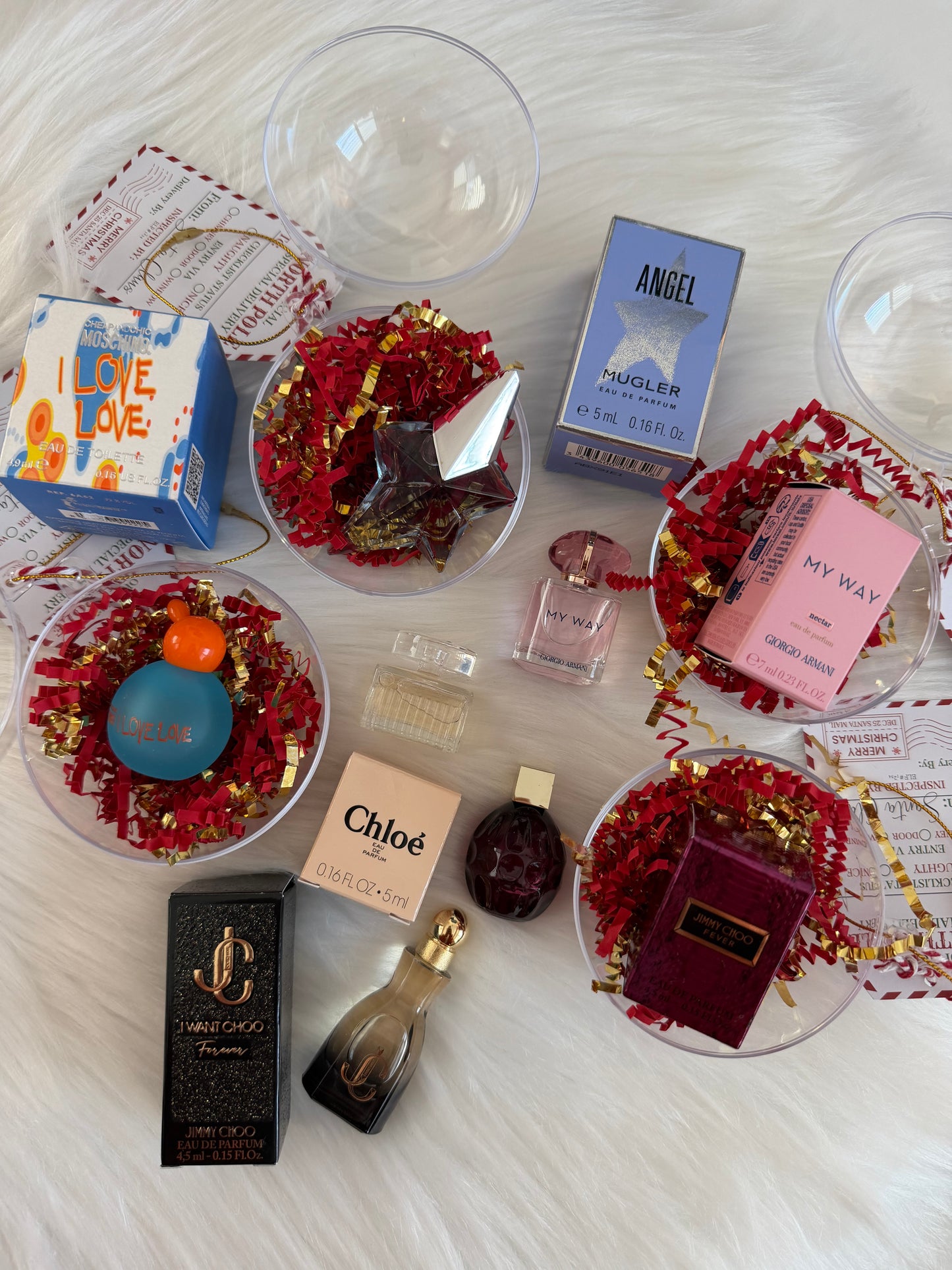 Mini Perfume Christmas Ornaments