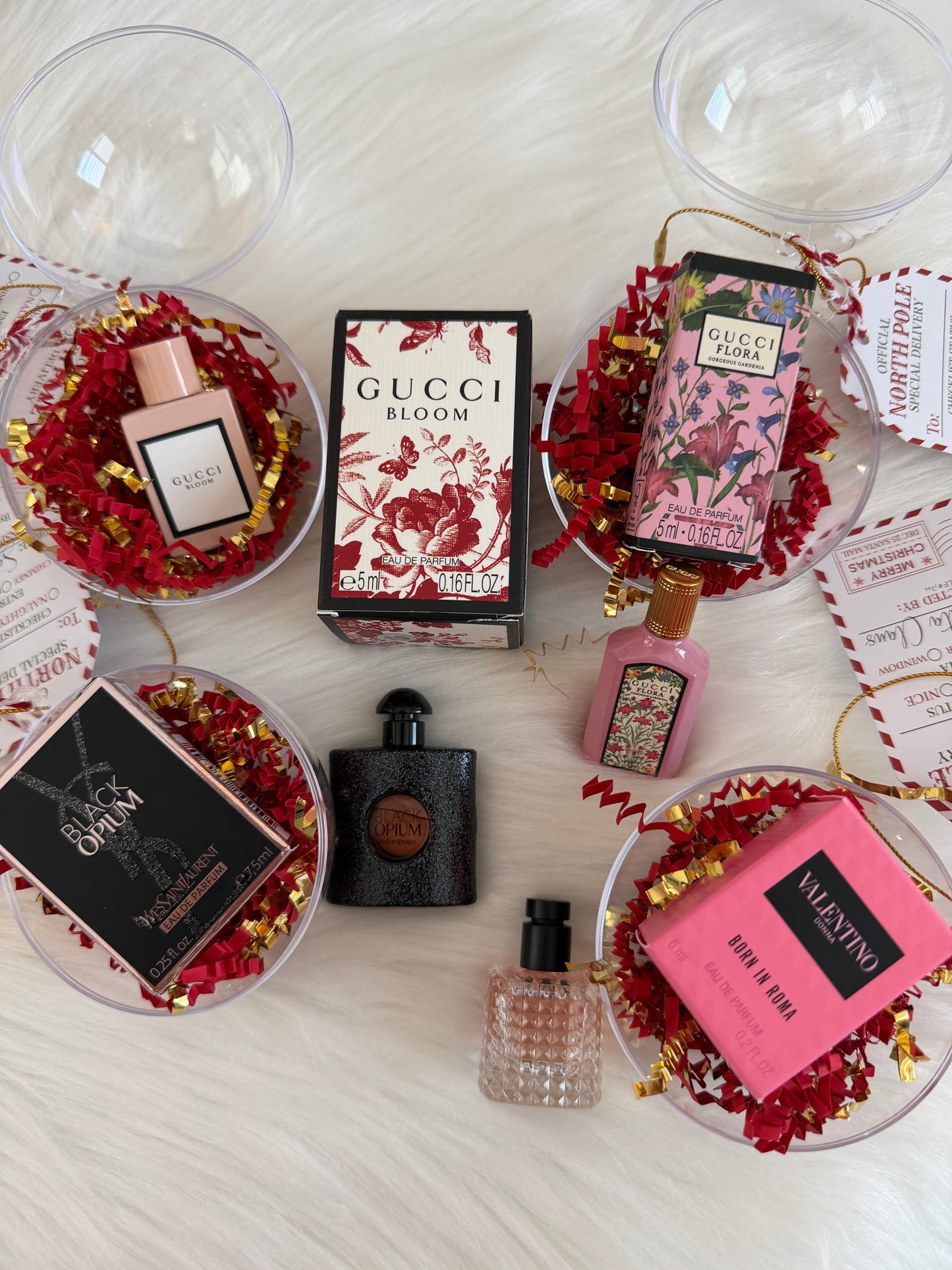 Mini Perfume Christmas Ornaments