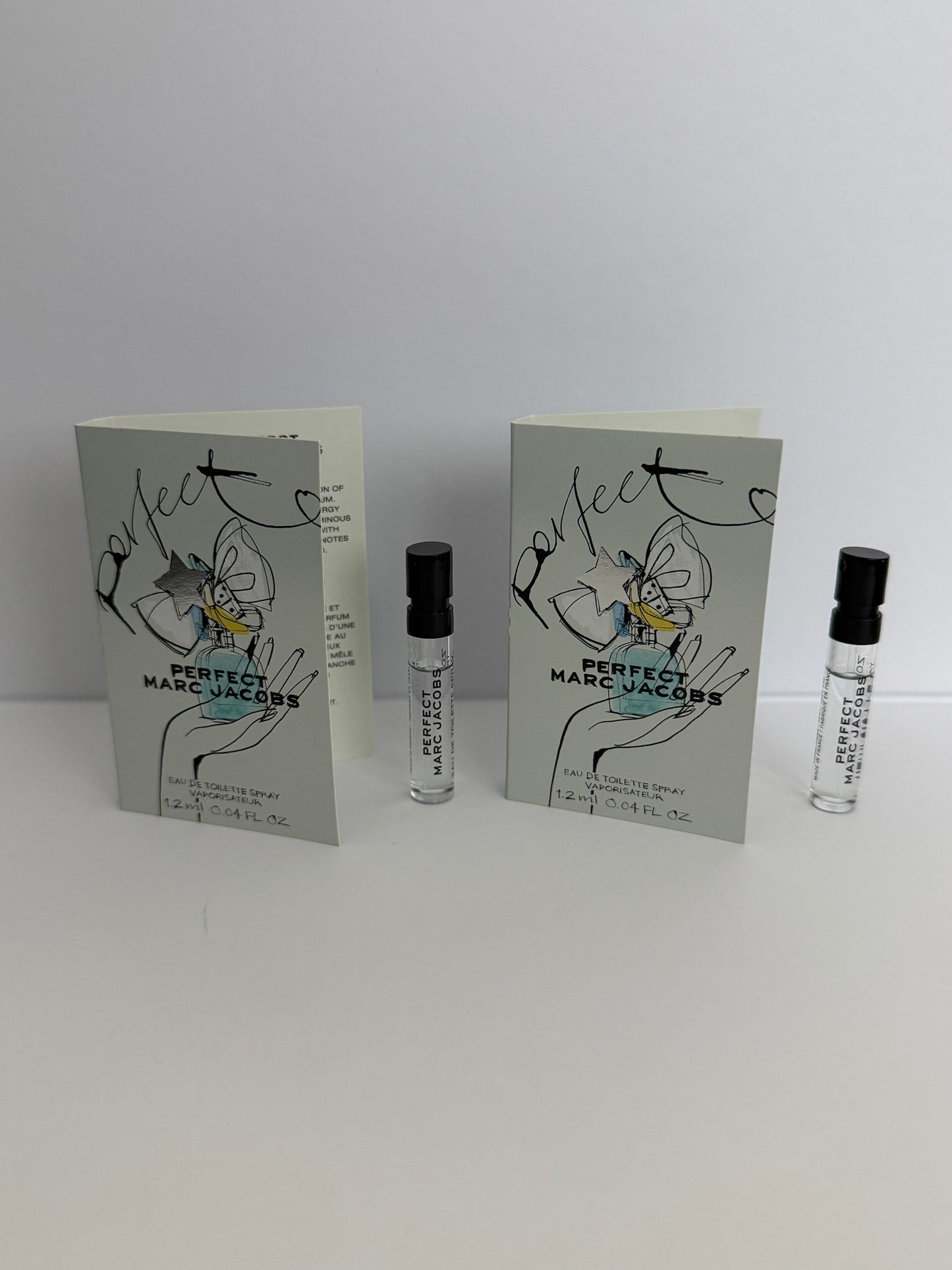 2x Marc Jacobs Perfect Eau de Toilette Sample Sprays .04oz, 1.2mL New in Cards