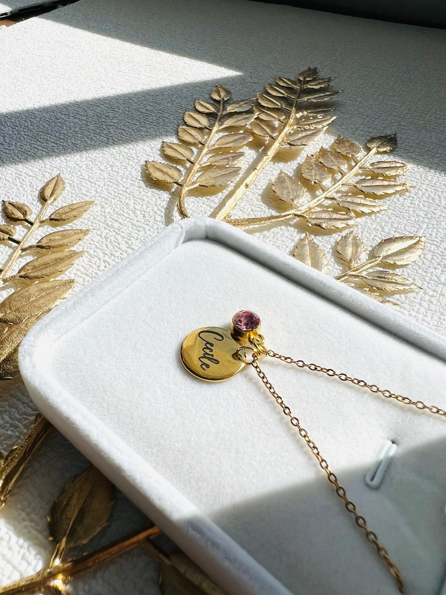 Personalized Name Necklace with Birthstone
