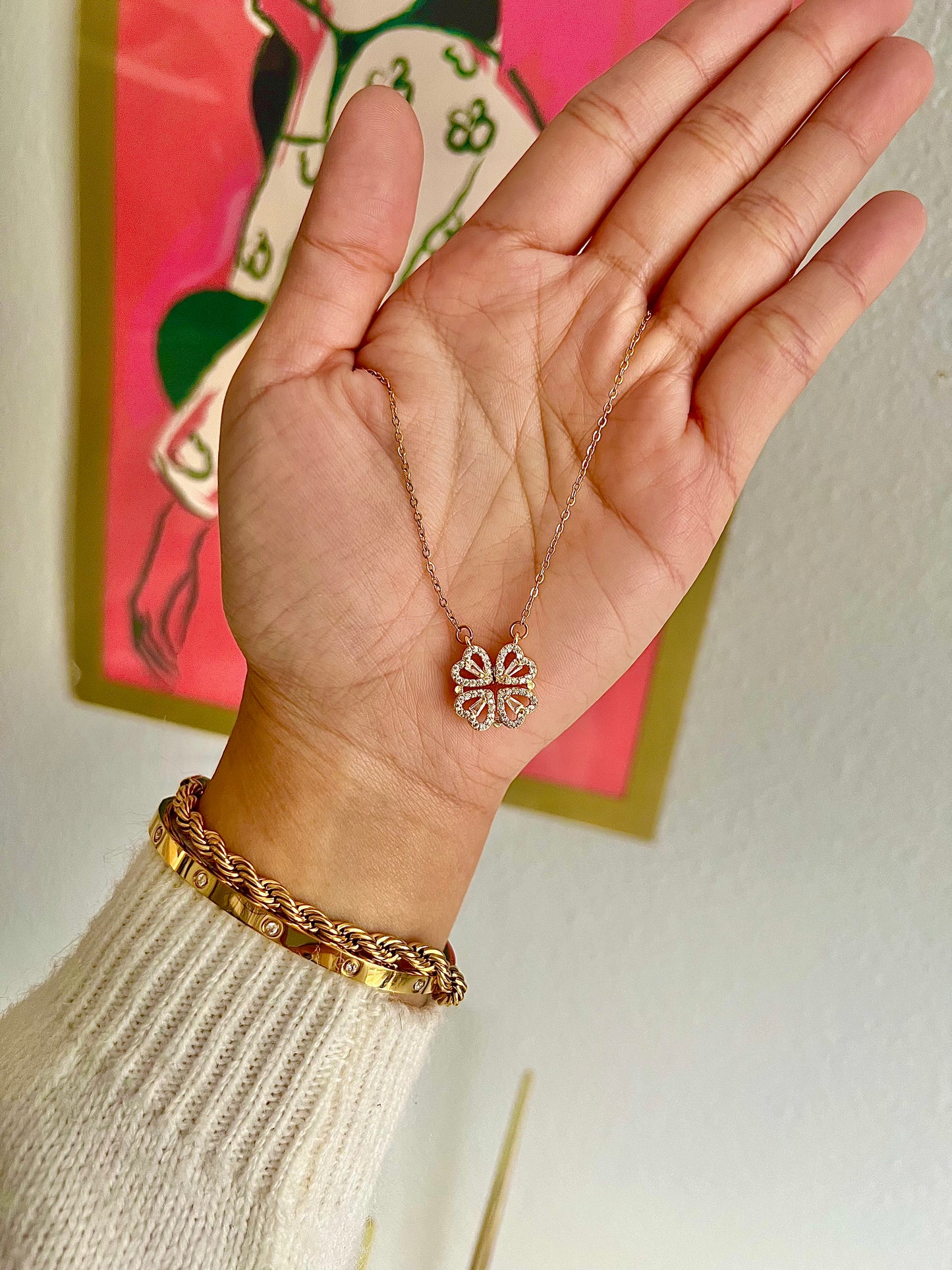 Clover Heart Necklace