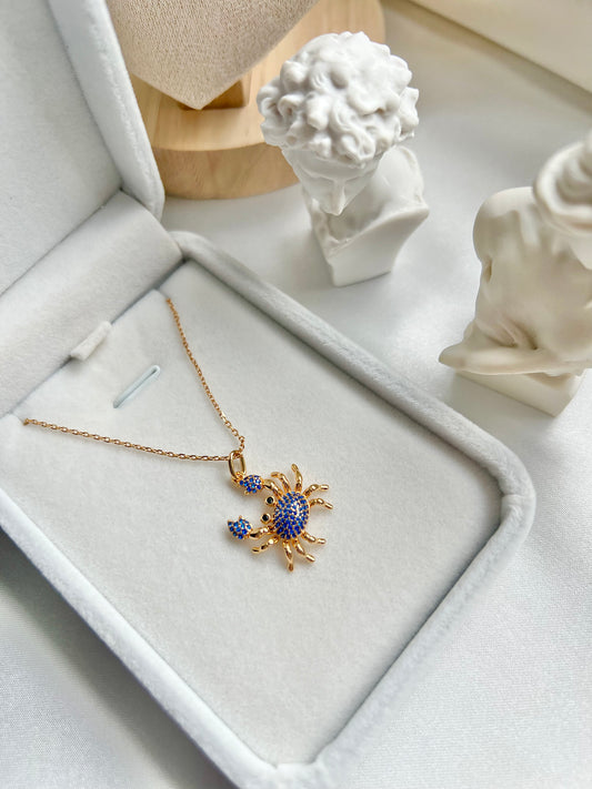 Blue Crab Necklace